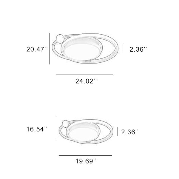 Nordic Round Circle LED Ceiling Light Flush Mount