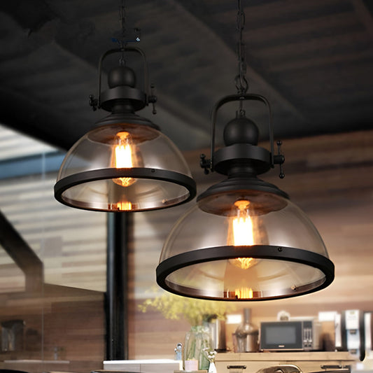 Antique Glass Iron Retro Industrial Chandelier Pendant Ceiling Light