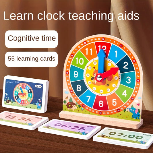 TickiTime™⎪Wooden Educational Learning Clock with Cards