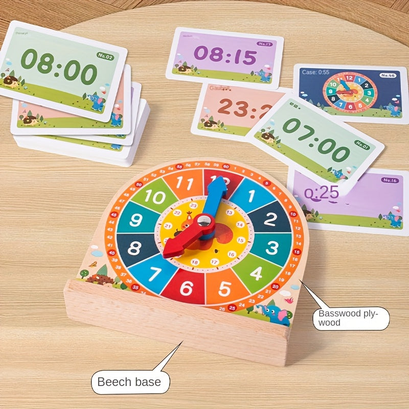 TickiTime™⎪Wooden Educational Learning Clock with Cards