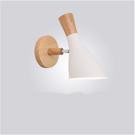 Modern LED Wooden Bedroom Wall Light Lamp