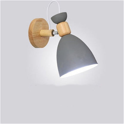 Modern LED Wooden Bedroom Wall Light Lamp