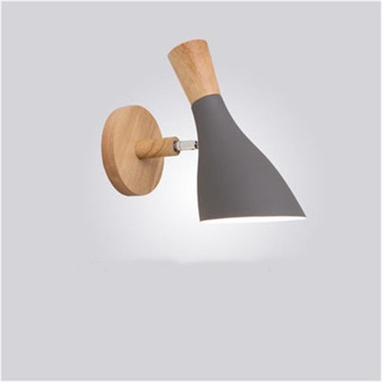 Modern LED Wooden Bedroom Wall Light Lamp