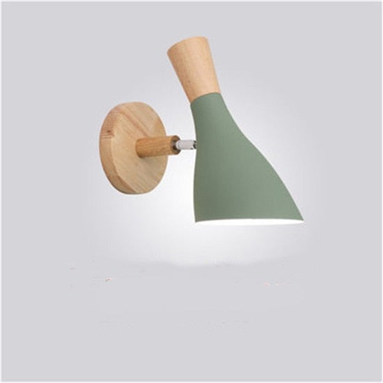 Modern LED Wooden Bedroom Wall Light Lamp