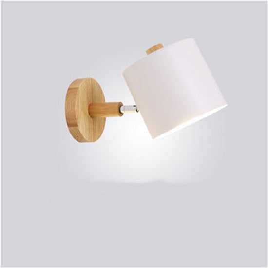 Modern LED Wooden Bedroom Wall Light Lamp