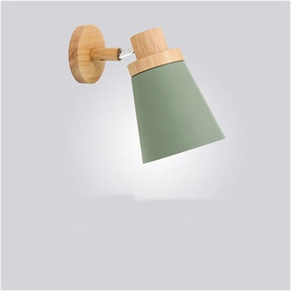 Modern LED Wooden Bedroom Wall Light Lamp