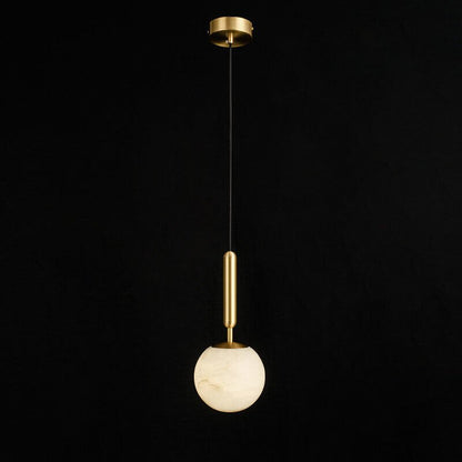 Alabaster Global Rod/Cord Pendant