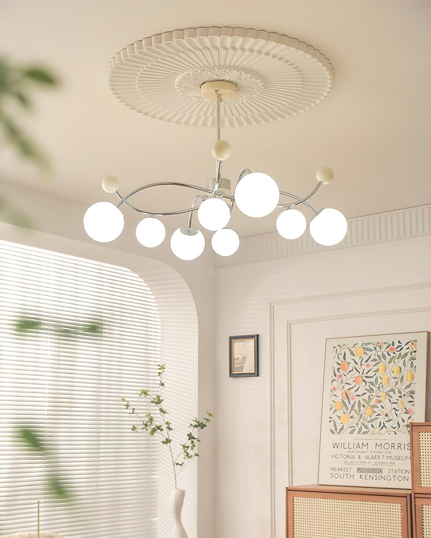 Frosted Orb Chandelier