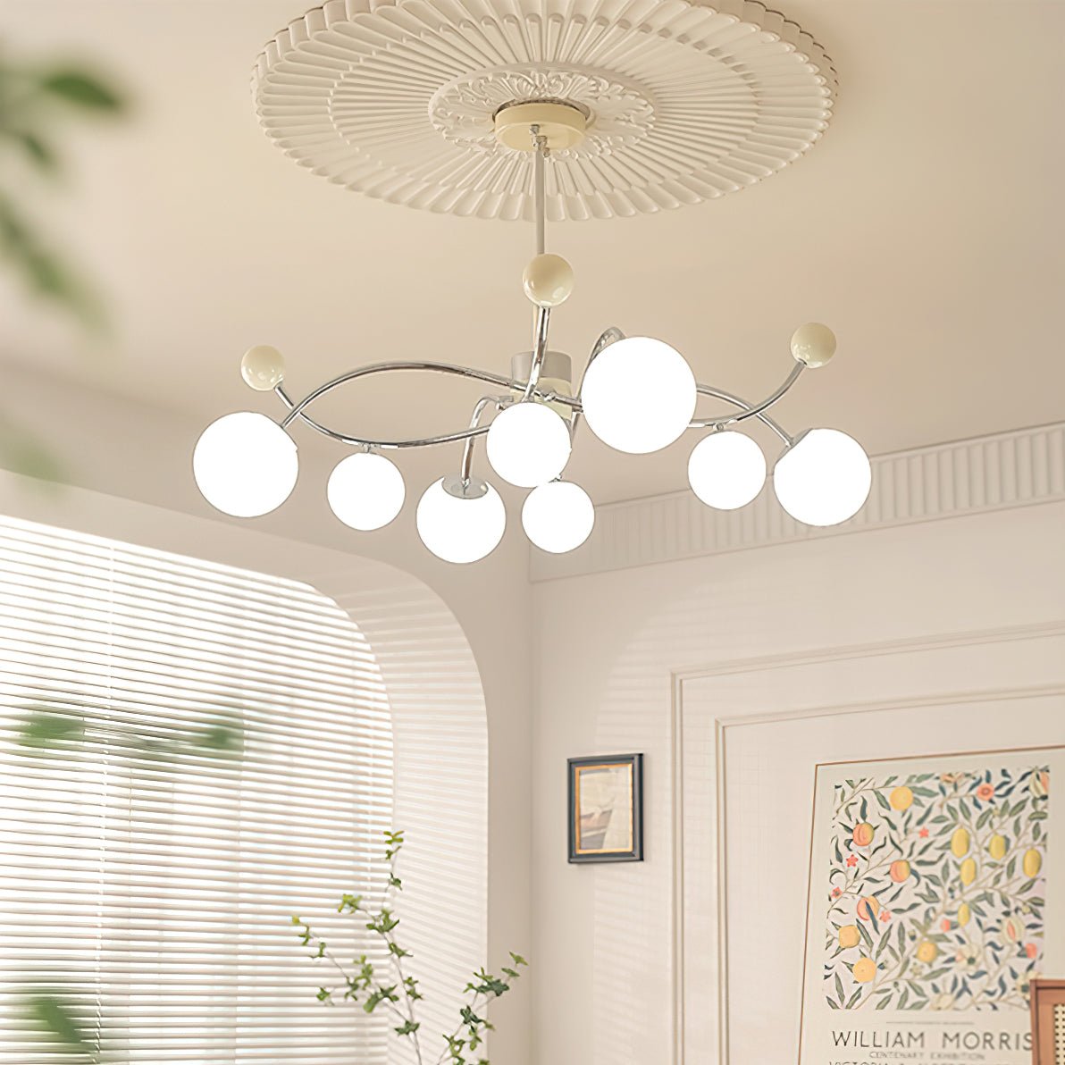 Frosted Orb Chandelier