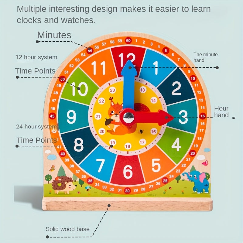 TickiTime™⎪Wooden Educational Learning Clock with Cards