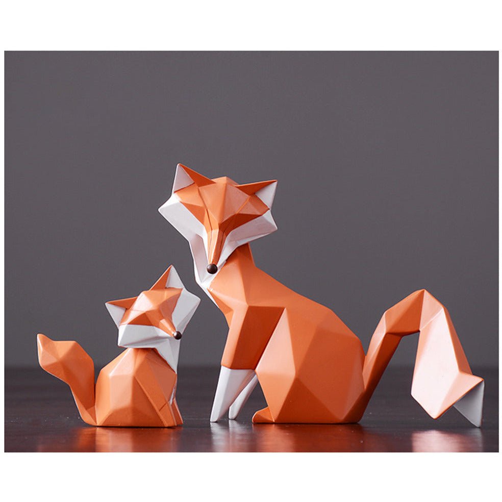 Geometric Fox Figurines