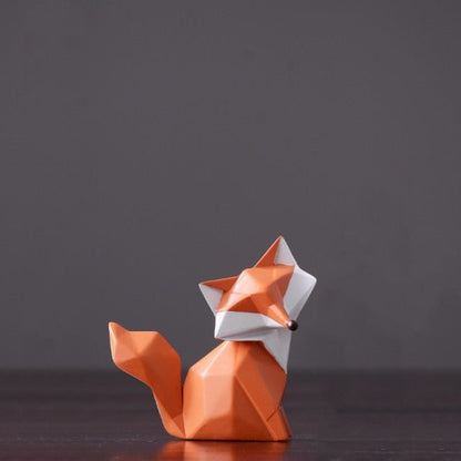 Geometric Fox Figurines