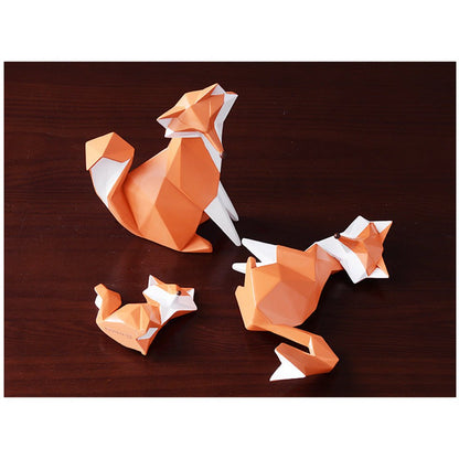 Geometric Fox Figurines