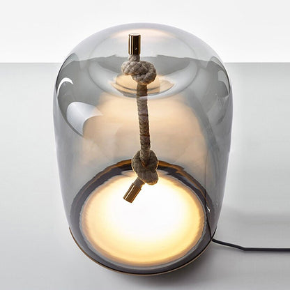 Nordic Knot Glass Drum Table Lamp