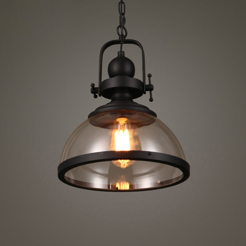 Antique Glass Iron Retro Industrial Chandelier Pendant Ceiling Light