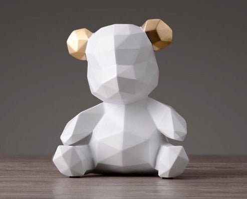 Teddy Piggy Bank Figurine